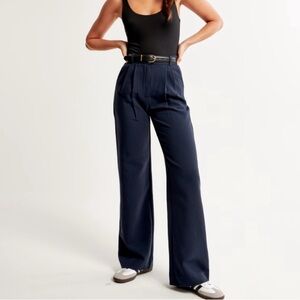 Abercrombie & Fitch Navy Wide Leg Pants